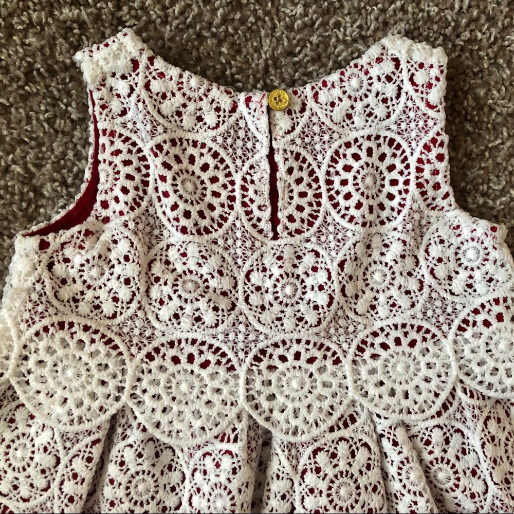 Genuine Kids by OshKosh Baby Girl Dress White Lace - Picture 3 of 7